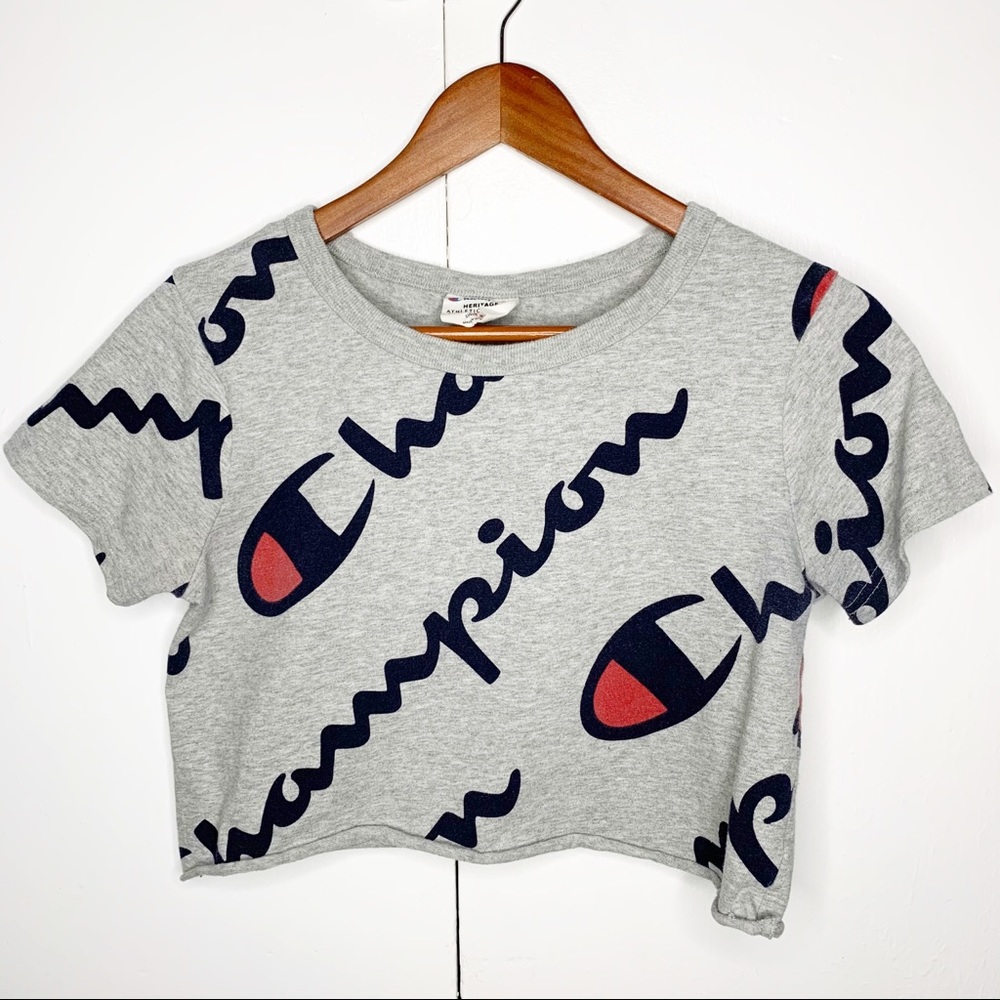 Champion Logo Crop Tee Sz XS/S